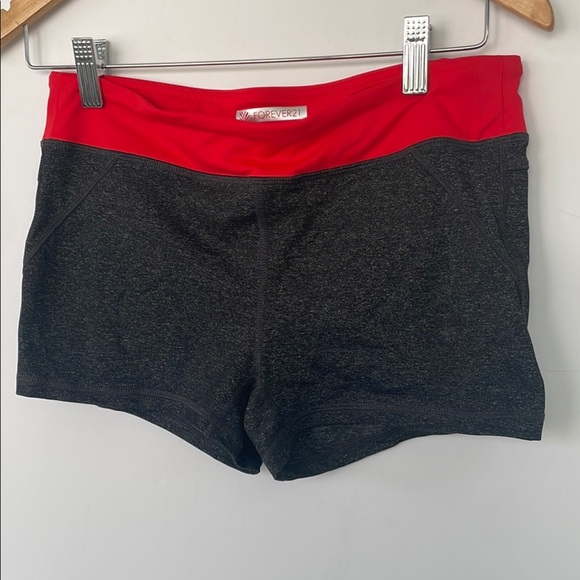 Forever 21 Charcoal Grey Throwback Athletic Shorts Stretchy Comfort Medium - Picture 1 of 15